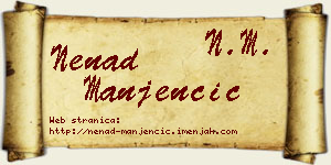 Nenad Manjenčić vizit kartica